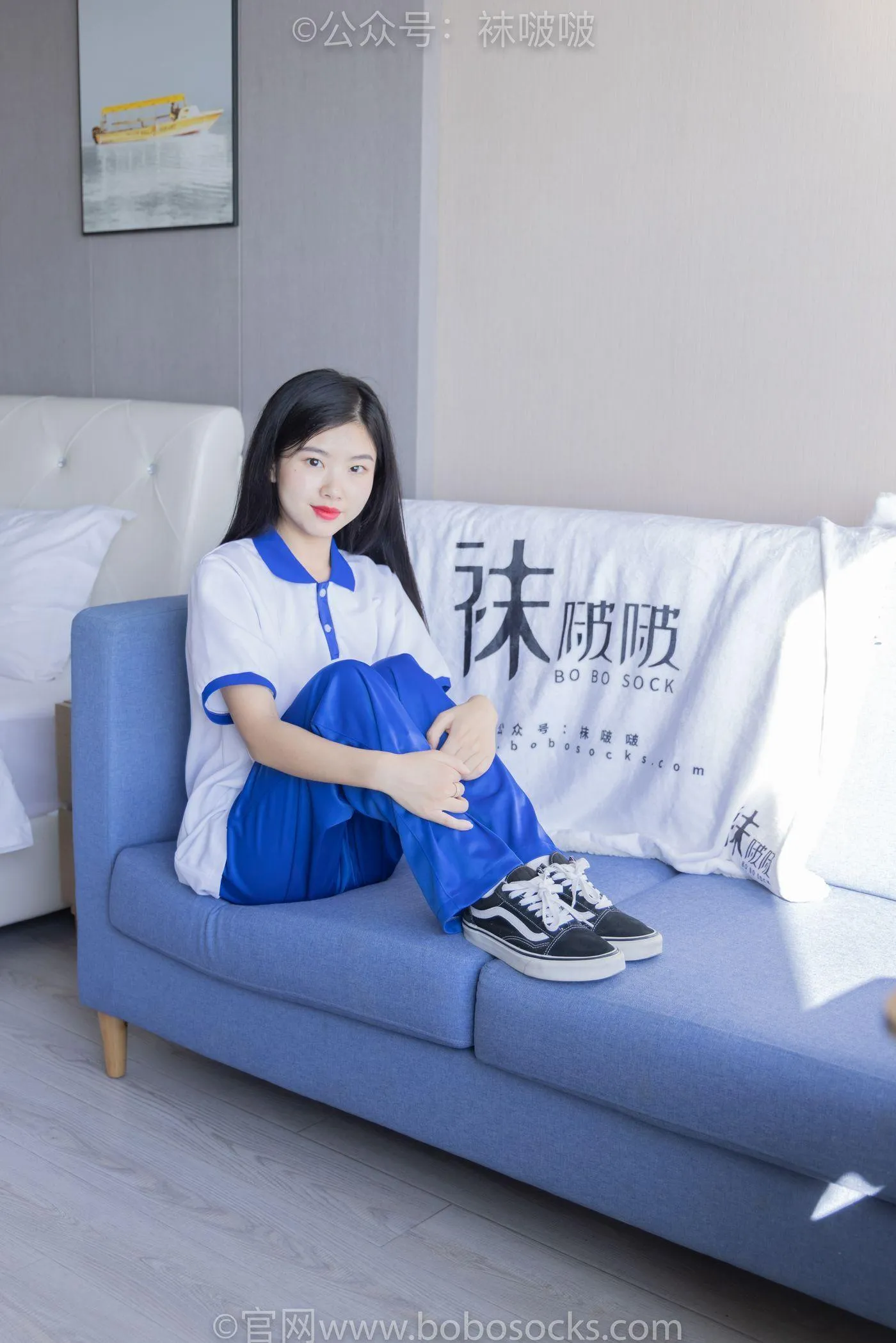 [BoBoSocks袜啵啵]NO.039 小奶熊-校服、vans帆布鞋、短白棉袜、裸足 [154P]插图3